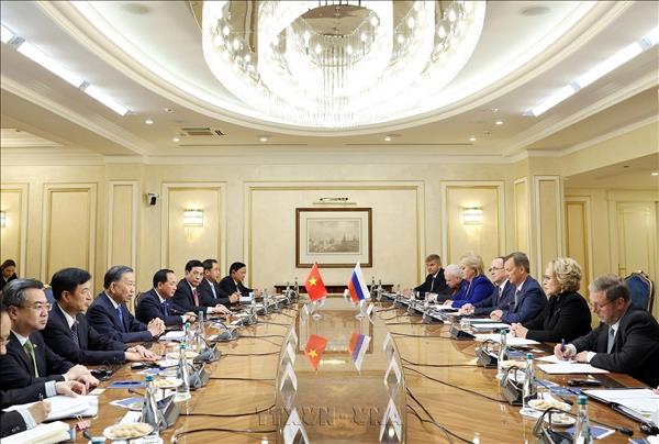 Tổng Bí thư, Chủ tịch nước Tô Lâm hội kiến Chủ tịch Hội đồng Liên bang Nga Valentina Matvienko