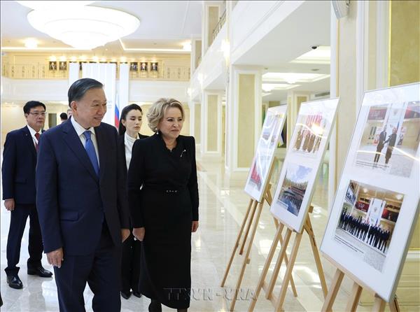 Генсек, Президент То Лам встретился с Председателем Совета Федерации России Валентиной Матвиенко