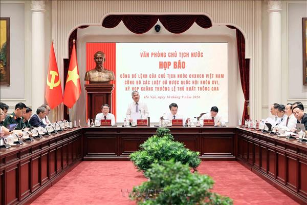 Họp báo công bố Lệnh của Chủ tịch nước về 15 luật