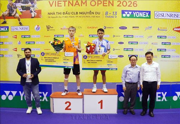 Bế mạc Giải Cầu lông quốc tế Vietnam Open 2026: Đại diện Malaysia và Hàn Quốc vô địch đơn nam, đôi nữ