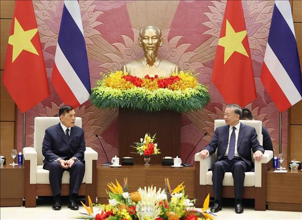 越共中央总书记、国家主席苏林与泰国国王玛哈·哇集拉隆功举行会谈