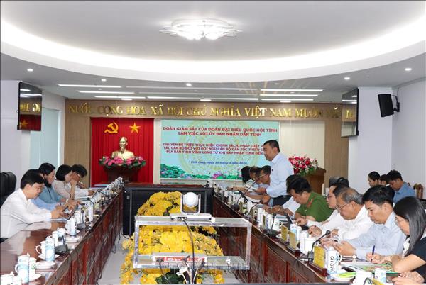 Vĩnh Long: Đoàn giám sát yêu cầu xây dựng bản đồ nguồn cán bộ dân tộc thiểu số trong 3 - 5 năm tới