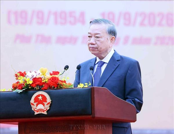Phát biểu của Tổng Bí thư, Chủ tịch nước Tô Lâm tại Lễ kỷ niệm 72 năm Ngày Bác Hồ về thăm Đền Hùng và khánh thành Tượng đài Bác Hồ với ngày hội non sông
