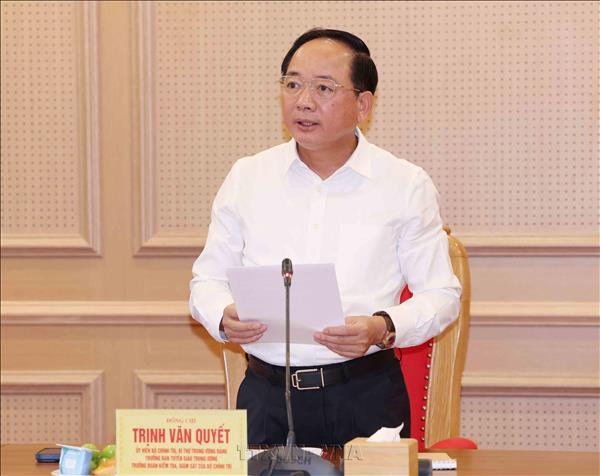 Thông qua dự thảo Báo cáo kết quả kiểm tra, giám sát đối với Ban Thường vụ Tỉnh ủy Cao Bằng