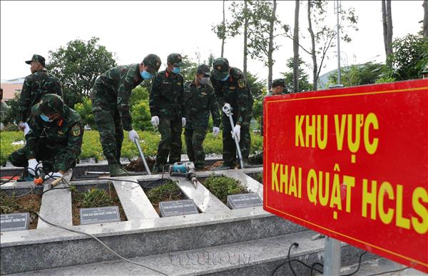 Đẩy nhanh tiến độ lấy mẫu hài cốt liệt sĩ, phấn đấu hoàn thành trong tháng 10