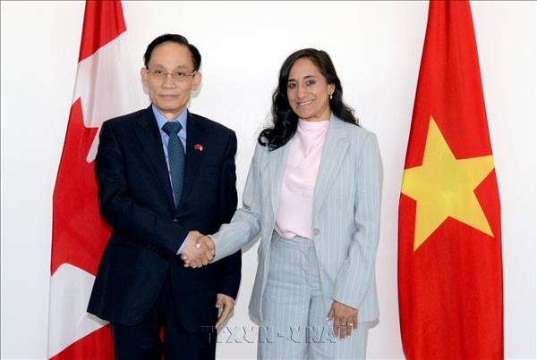 Bộ trưởng Lê Hoài Trung hội đàm với Bộ trưởng Ngoại giao Canada Anita Anand