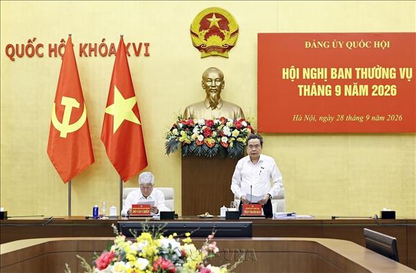 Chủ tịch Quốc hội Trần Thanh Mẫn chủ trì Hội nghị Ban Thường vụ Đảng ủy Quốc hội