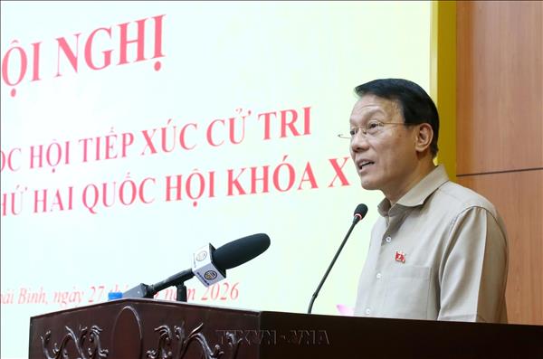 Bộ trưởng Bộ Công an Lương Tam Quang tiếp xúc cử tri tại Hưng Yên