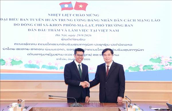 Việt Nam - Lào thúc đẩy hợp tác tuyên giáo, tăng cường trao đổi cán bộ