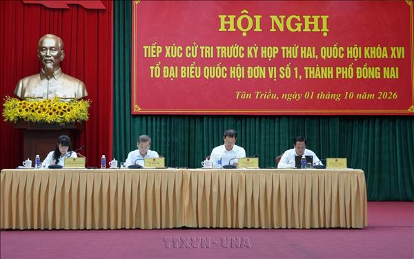 Trưởng Ban Nội chính Trung ương Lê Minh Trí tiếp xúc cử tri tại Đồng Nai