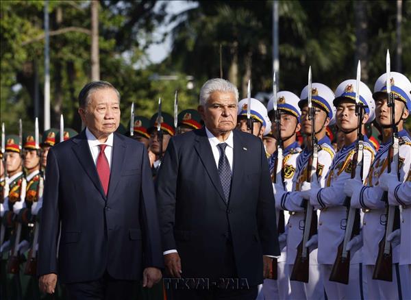 Tổng Bí thư, Chủ tịch nước Tô Lâm chủ trì Lễ đón Tổng thống Cộng hòa Panama thăm chính thức Việt Nam
