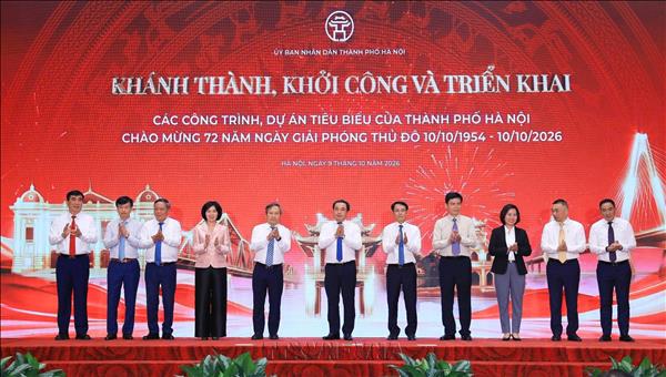 Hà Nội khánh thành, khởi công 18 công trình, dự án tiêu biểu chào mừng Ngày Giải phóng Thủ đô