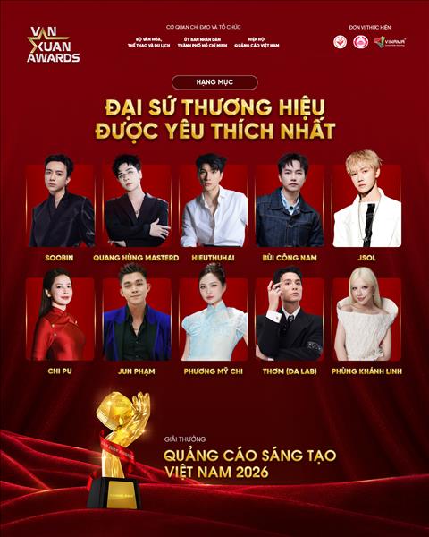 Van Xuan Awards 2026: Voting Opens for Favorite Brand Ambassador,  Outstanding KOL of the Year