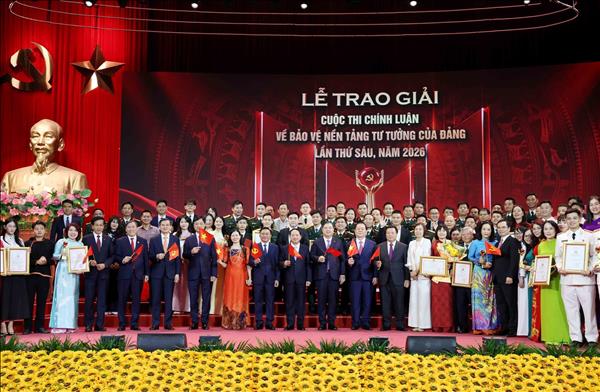 Lễ trao giải Cuộc thi chính luận về bảo vệ nền tảng tư tưởng của Đảng lần thứ 6