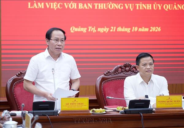 Phó Thủ tướng Lê Tiến Châu làm việc tại Quảng Trị về giải pháp tăng trưởng kinh tế