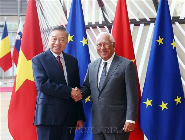 Tổng Bí thư, Chủ tịch nước Tô Lâm hội đàm Chủ tịch Hội đồng châu Âu António Costa