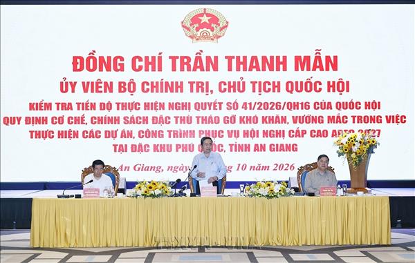 Chủ tịch Quốc hội Trần Thanh Mẫn nhấn mạnh tinh thần 3 không trong thực hiện dự án phục vụ APEC 2027