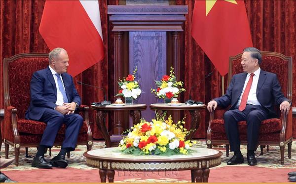 Tổng Bí thư, Chủ tịch nước Tô Lâm tiếp Thủ tướng Ba Lan