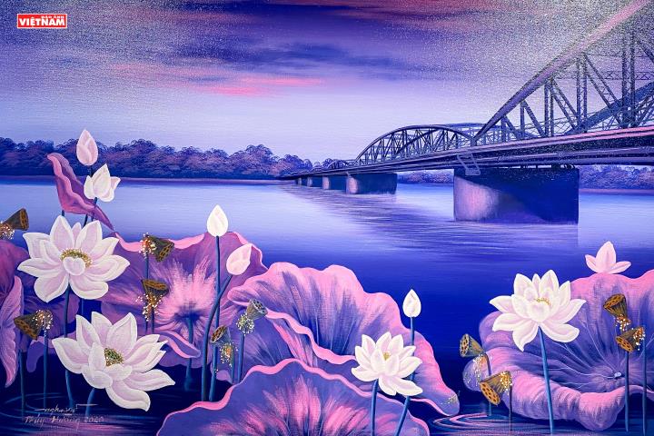 Sen trong tranh nhà giáo Thúy Hường