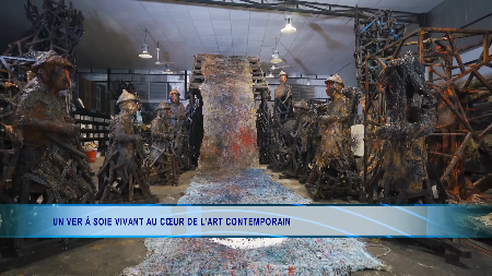 Un ver à soie vivant au cœur de lart contemporain