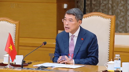 政府总理黎明兴会见出席打击通缉犯罪会议的东盟各国代表团团长