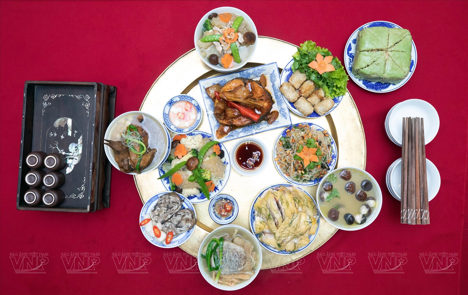 Elaboraciones típicas de la fiesta del Tet en el norte de Vietnam