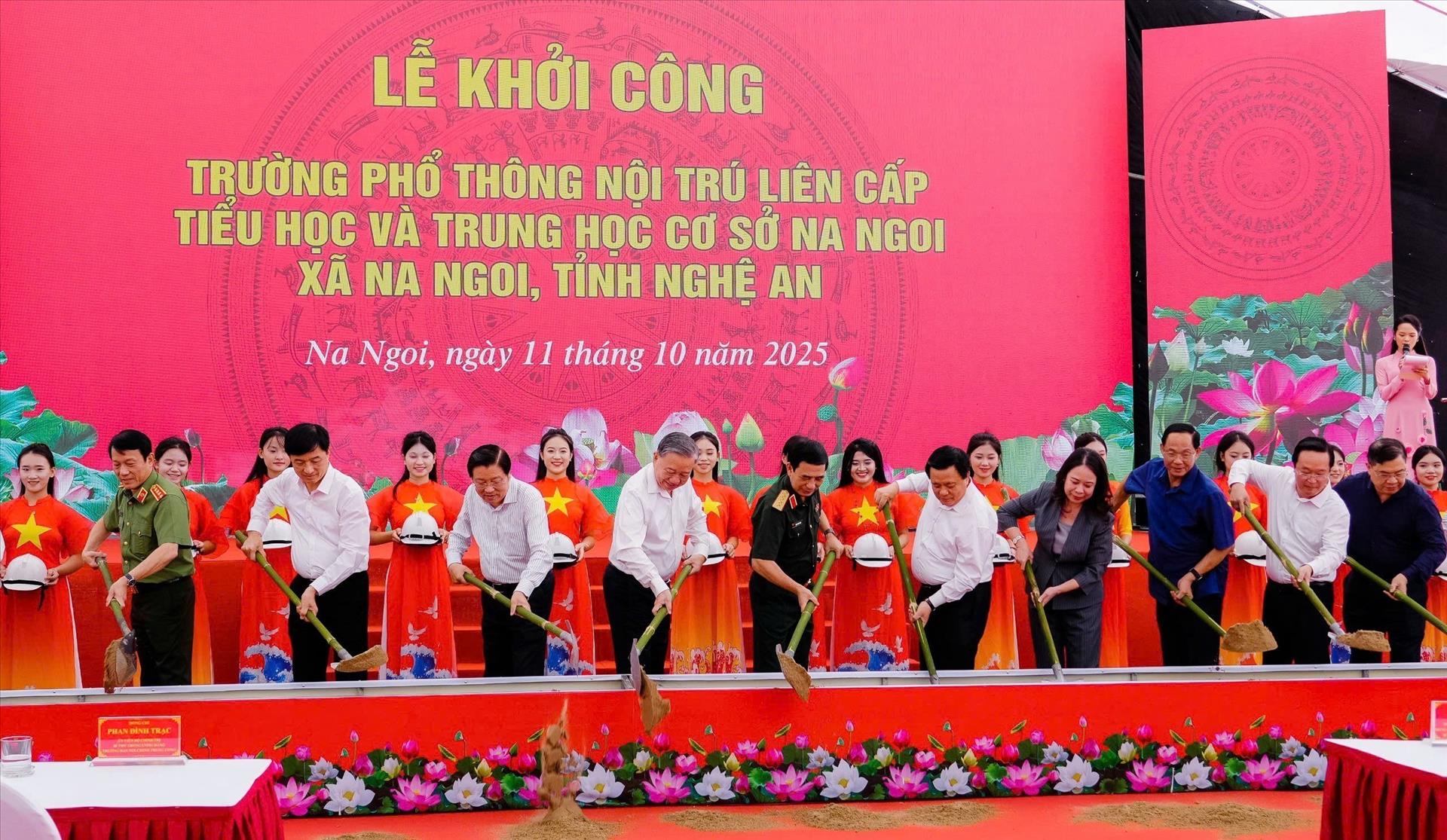17 tỉnh, thành phố đồng loạt khởi công các trường phổ thông nội trú liên cấp tại các xã biên giới