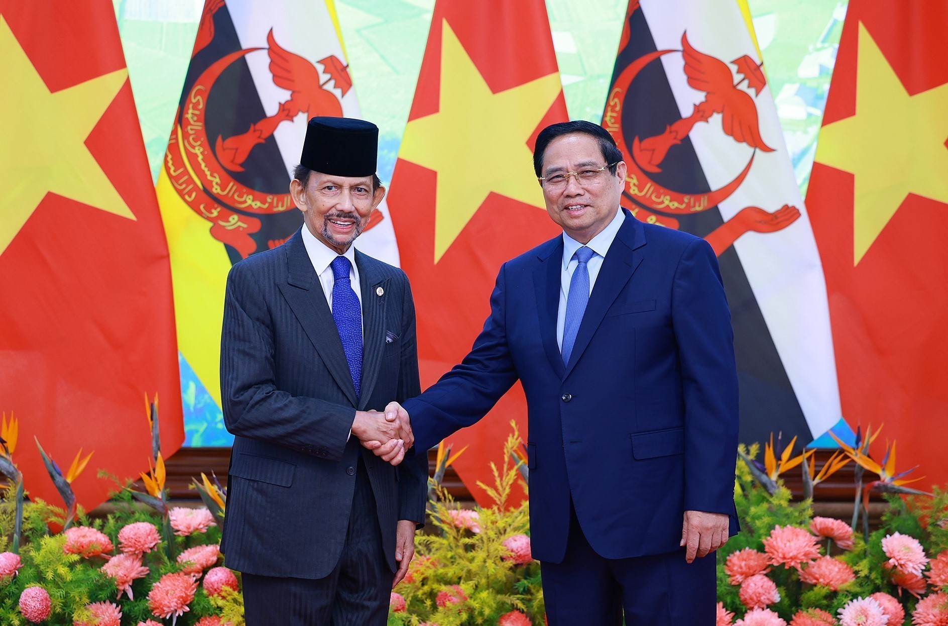 Thủ tướng Phạm Minh Chính hội kiến Quốc vương Brunei Darussalam Haji Hassanal Bolkiah