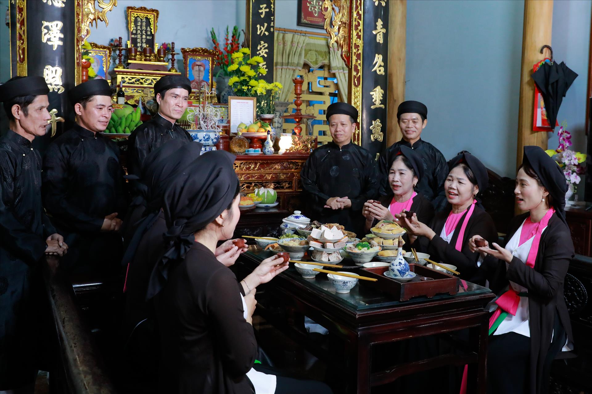 Mâm cơm Quan họ - Nếp sinh hoạt văn hóa người Kinh Bắc