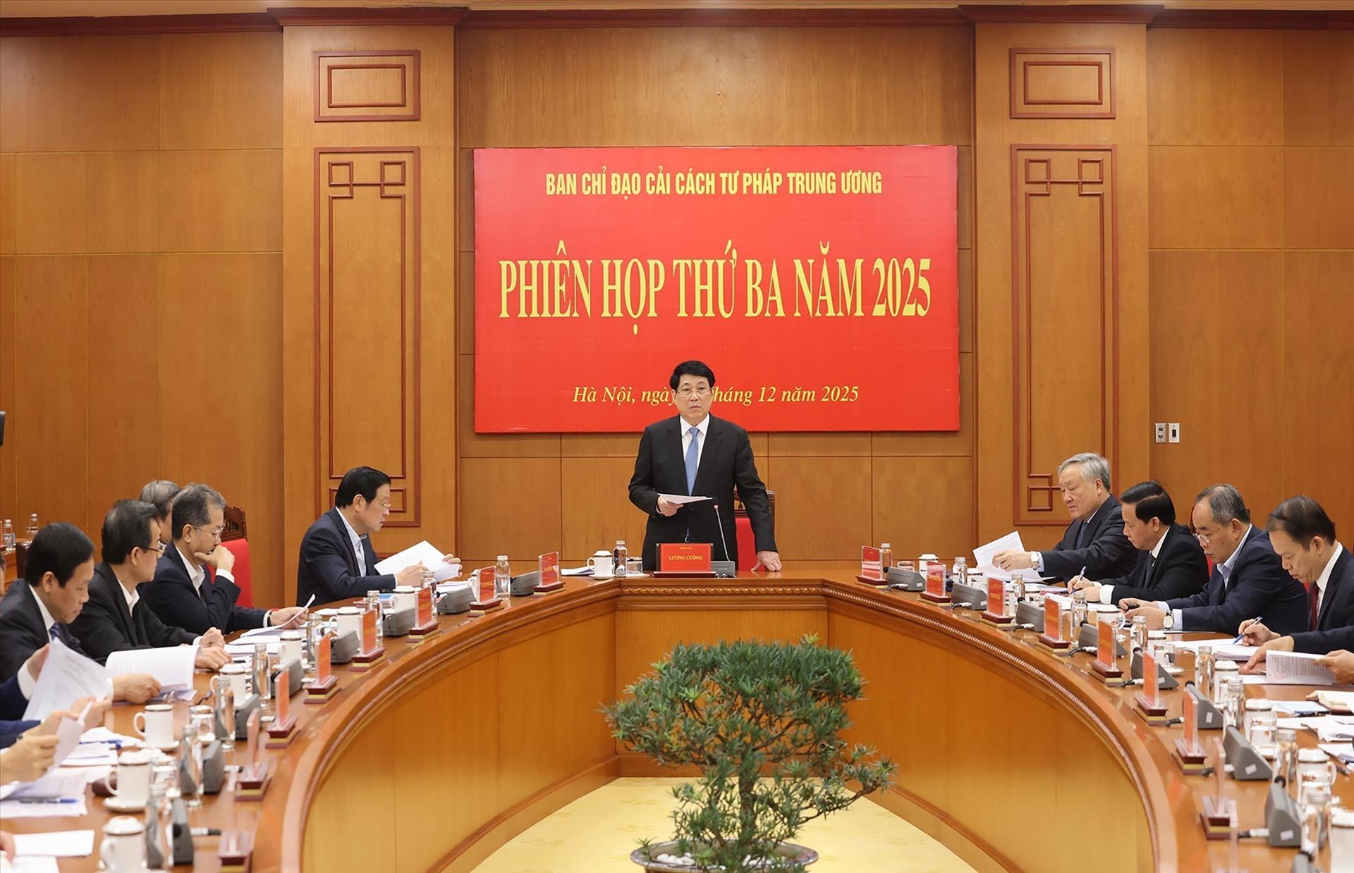 Chủ tịch nước chủ trì Phiên họp thứ ba Ban Chỉ đạo cải cách Tư pháp Trung ương