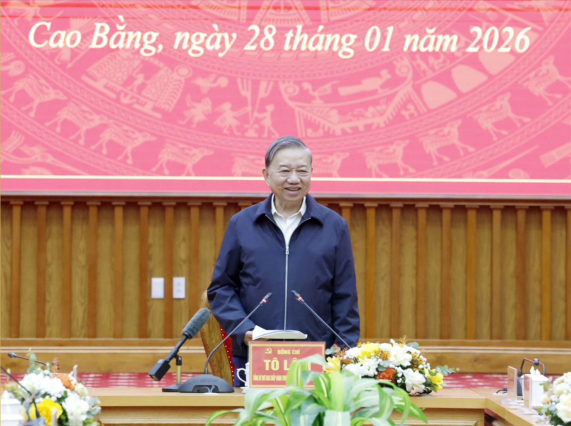 Le leader du Parti exhorte Cao Bang à transformer ses atouts en dynamique de croissance