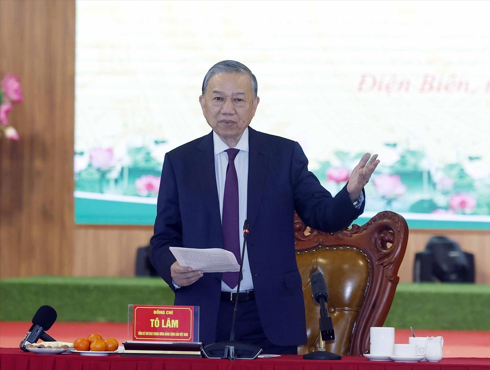 苏林总书记：继续加强团结、果断行动，建设更加快速且可持续发展的奠边省