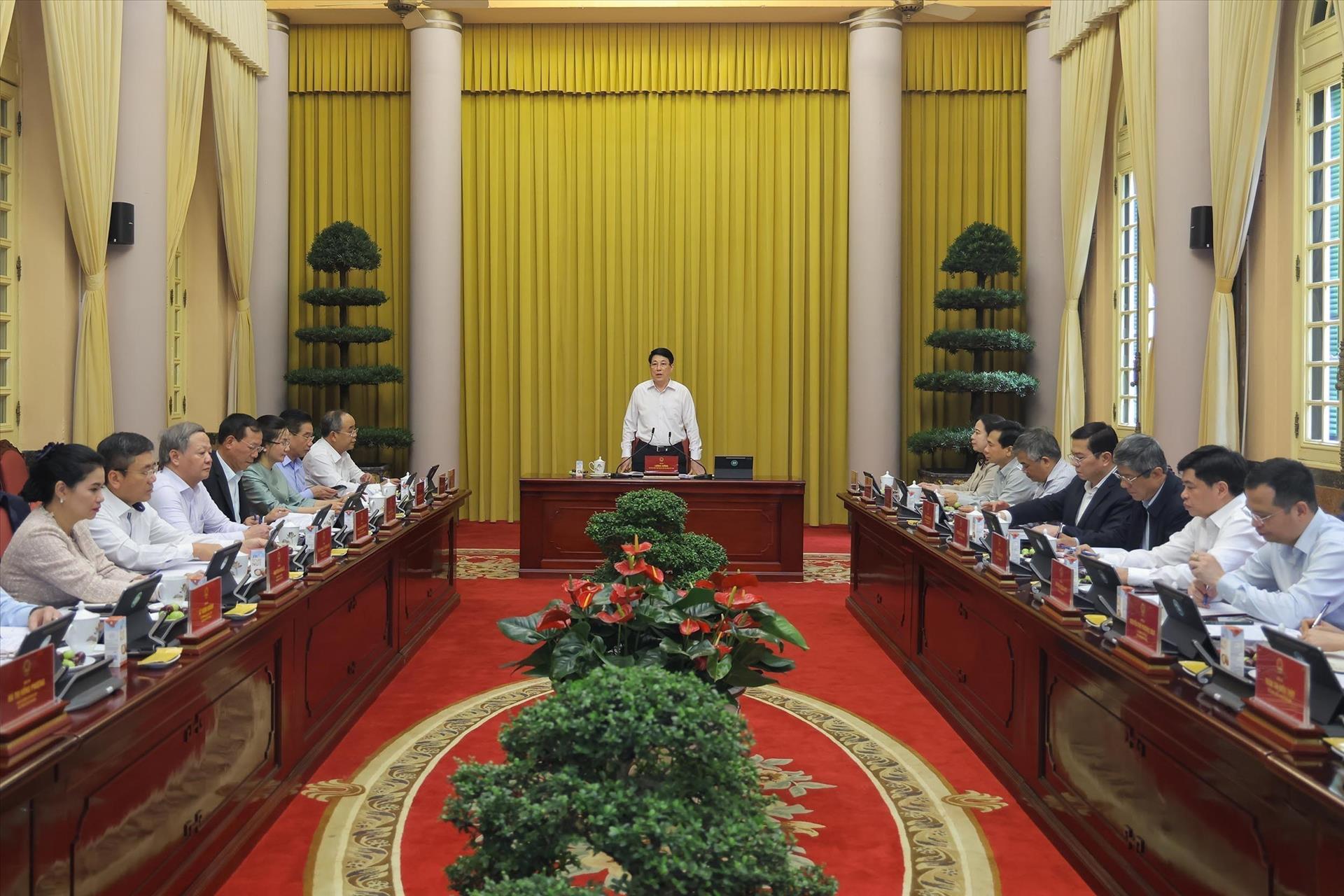 Chủ tịch nước Lương Cường: Tăng cường công tác tham mưu, phục vụ hoạt động của lãnh đạo Nhà nước