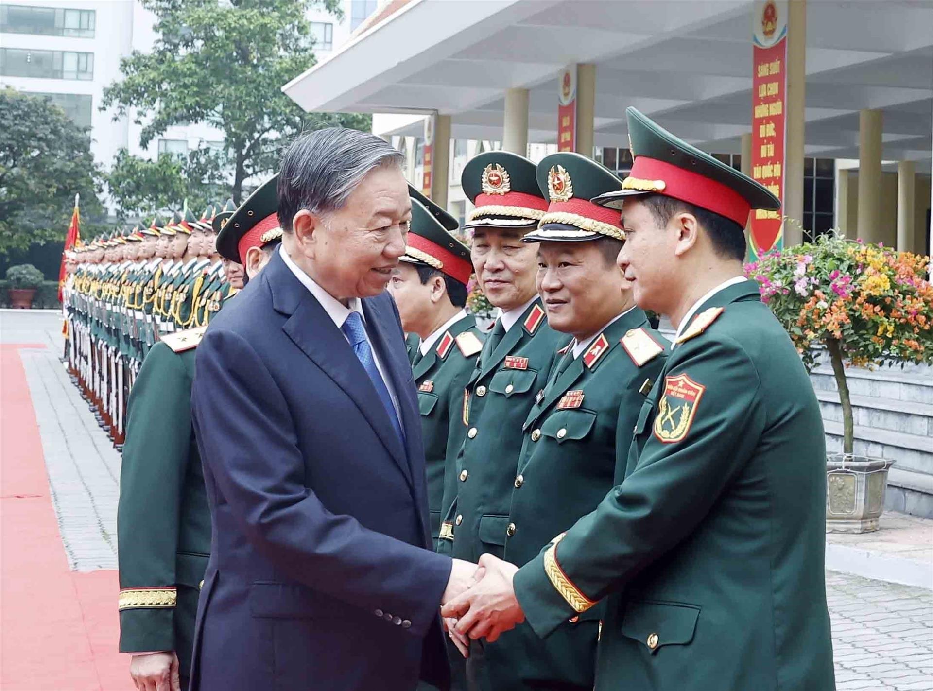 Tổng Bí thư Tô Lâm: Học viện Kỹ thuật quân sự phát huy mạnh mẽ tinh thần Đoàn kết, bản lĩnh đổi mới, sáng tạo trí tuệ, phát triển