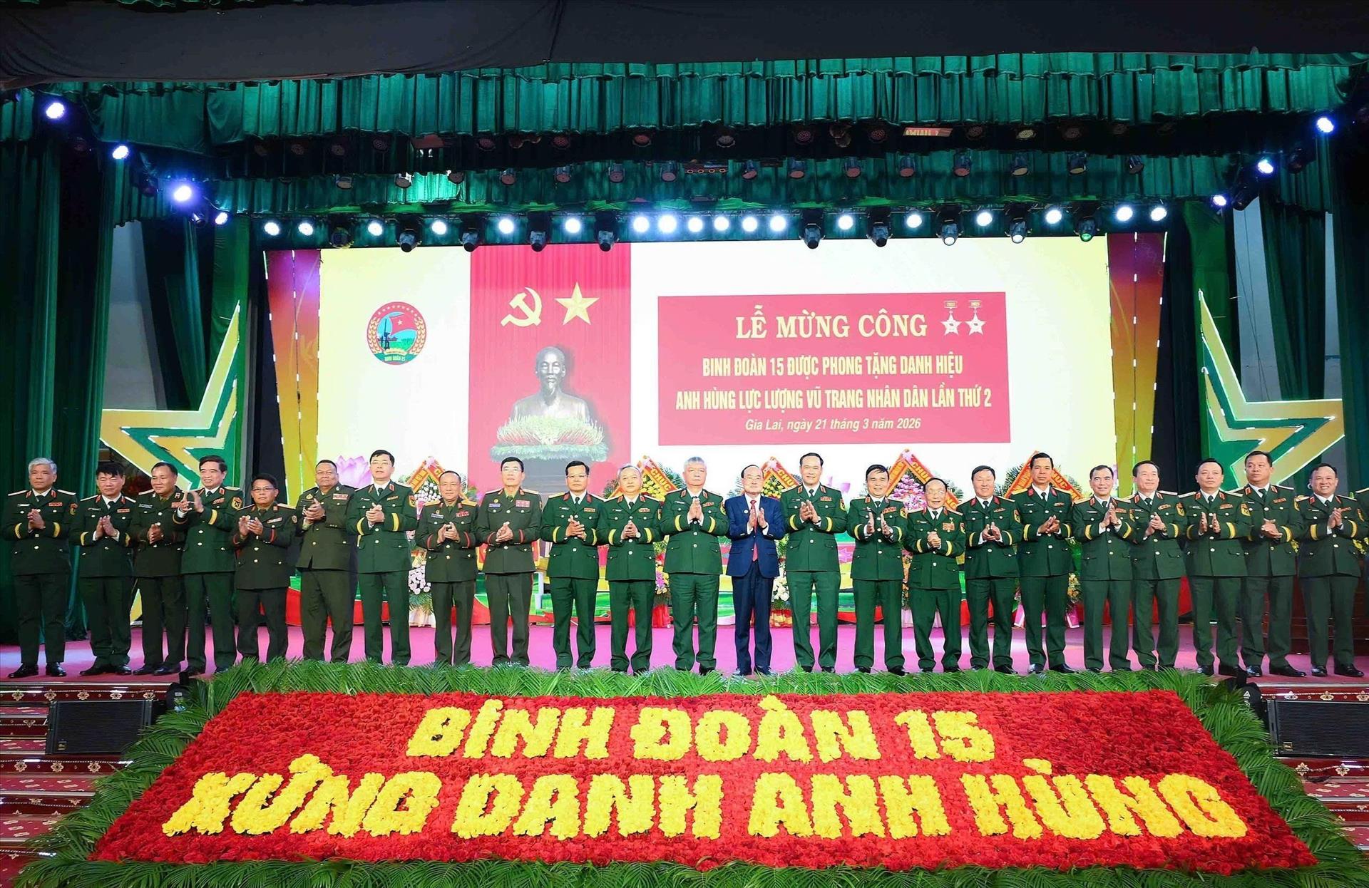 Binh đoàn 15 đón nhận danh hiệu Anh hùng Lực lượng vũ trang nhân dân lần thứ hai