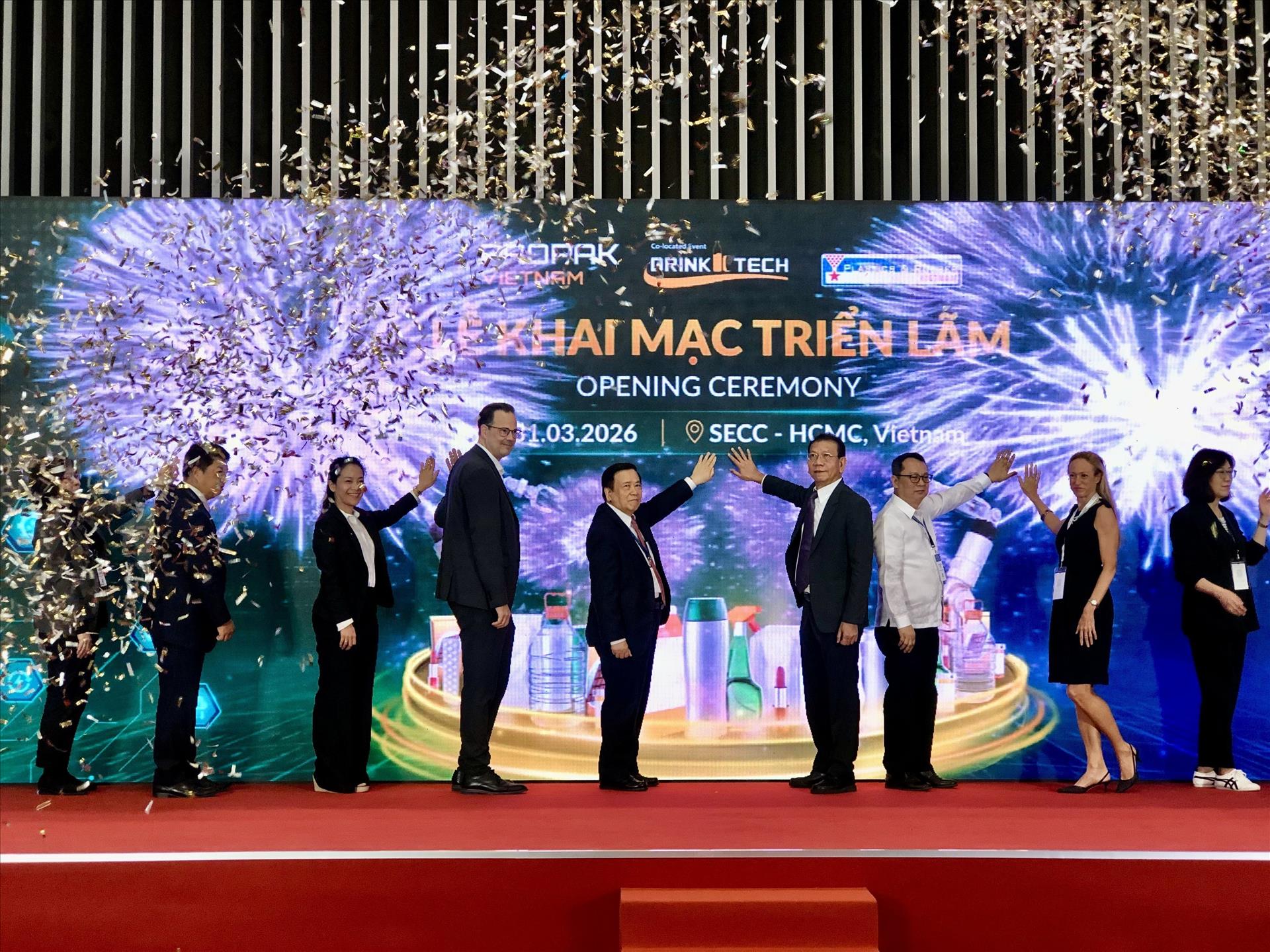 Đồng loạt khai mạc ba triển lãm quốc tế chuyên ngành bao bì, đồ uống, nhựa và cao su