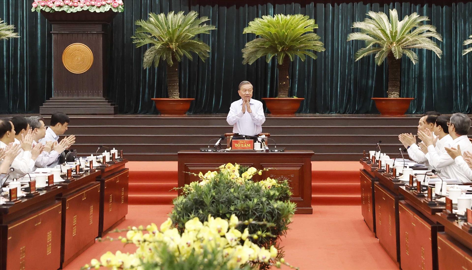 Le dirigeant To Lam appelle Hô Chi Minh-Ville à traduire les orientations stratégiques du Parti en résultats concrets