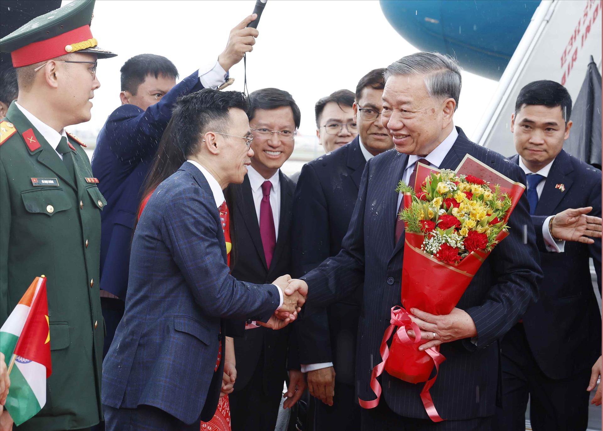 Tổng Bí thư, Chủ tịch nước Tô Lâm bắt đầu thăm cấp Nhà nước Cộng hòa Ấn Độ
