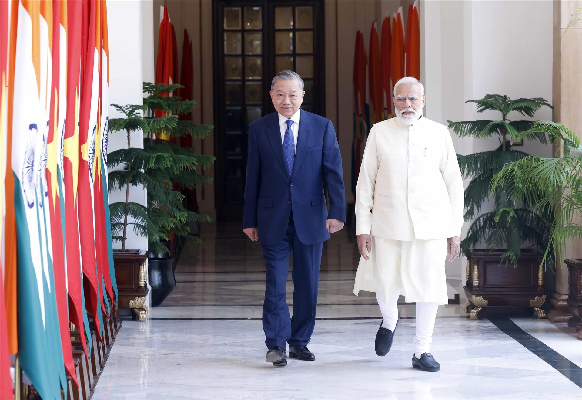Tổng Bí thư, Chủ tịch nước Tô Lâm và Thủ tướng Ấn Độ Narendra Modi gặp hẹp