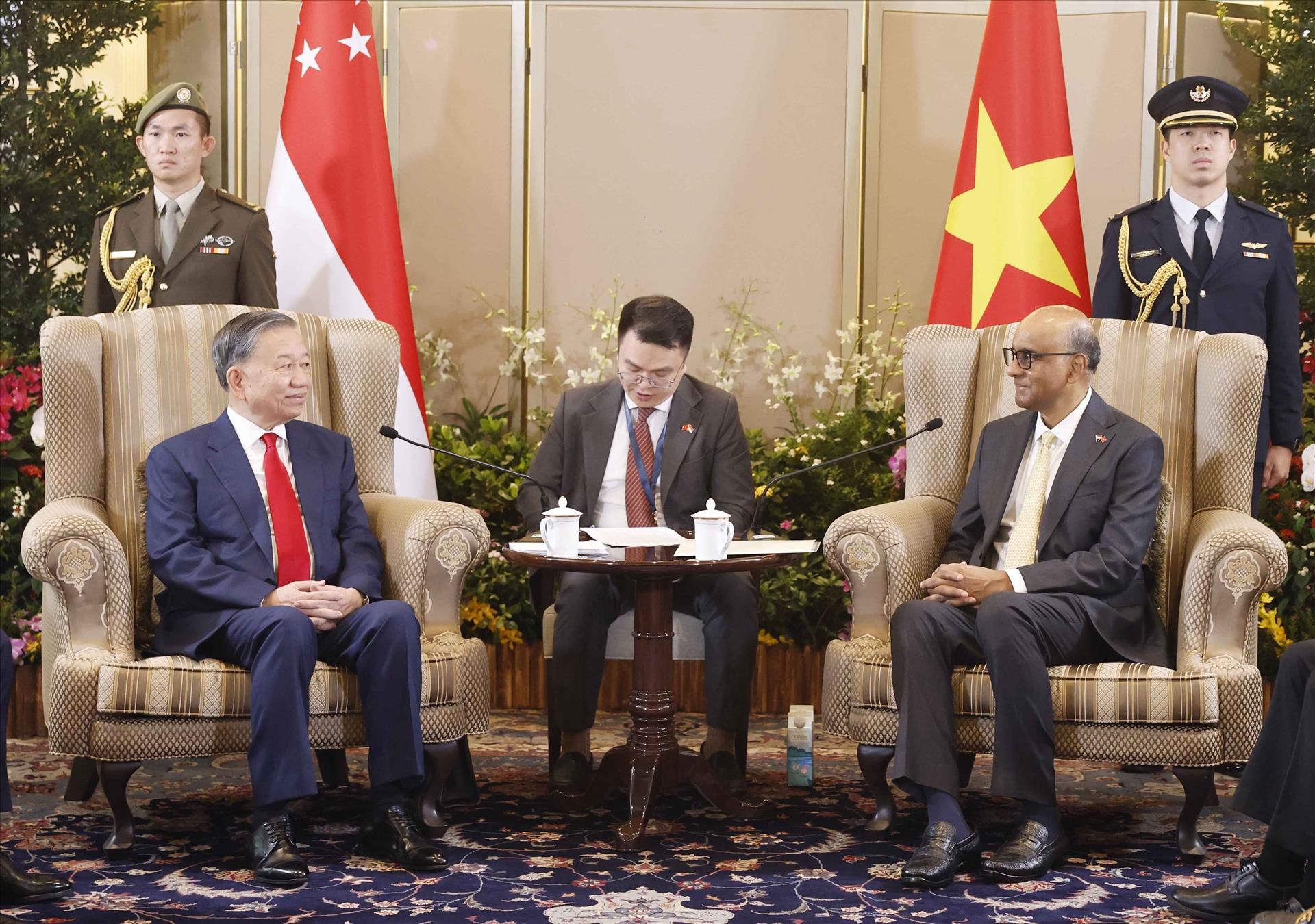 Tổng Bí thư, Chủ tịch nước Tô Lâm hội đàm với Tổng thống Singapore Tharman Shanmugaratnam