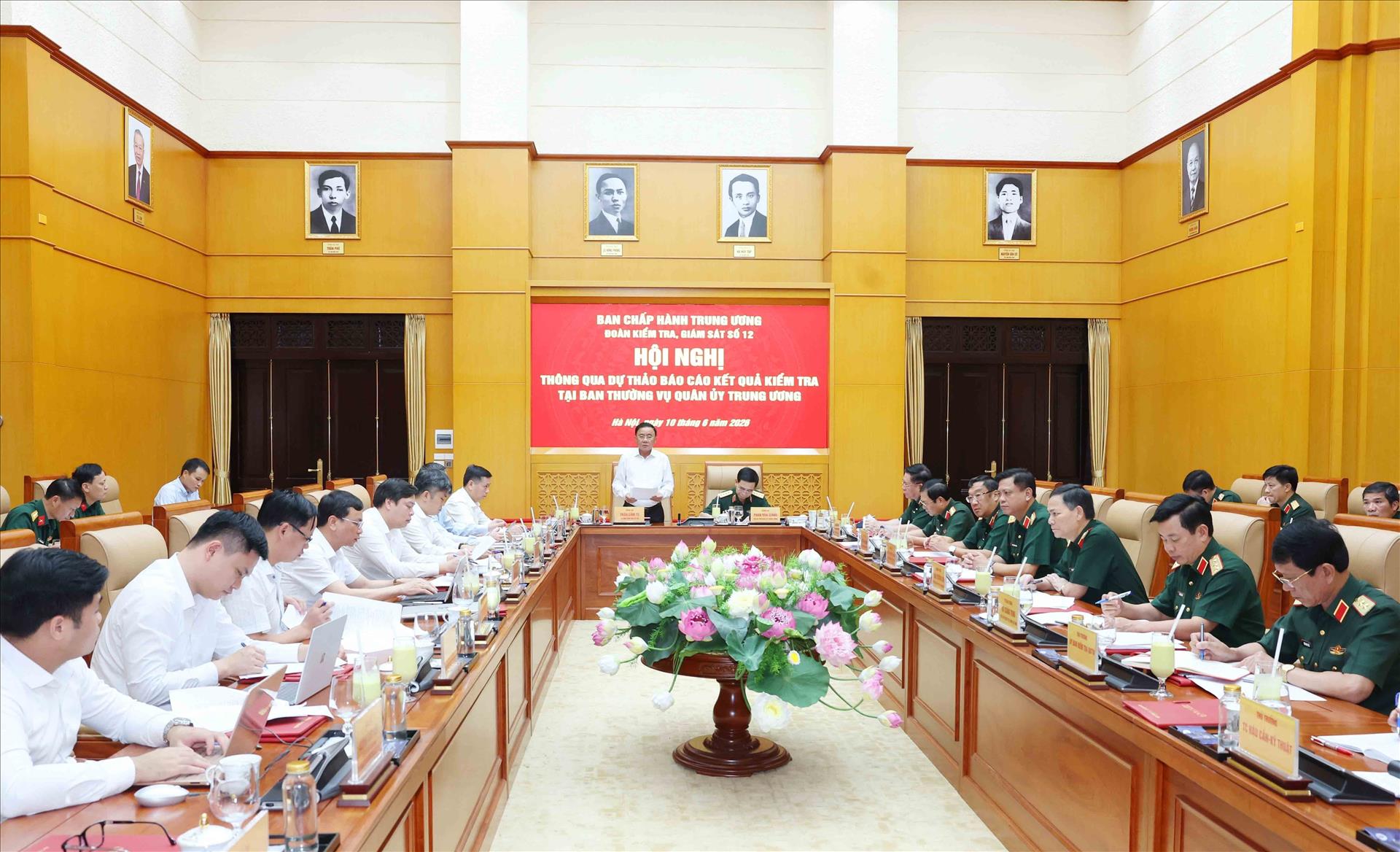 Thông qua dự thảo báo cáo kết quả kiểm tra tại Ban Thường vụ Quân ủy Trung ương