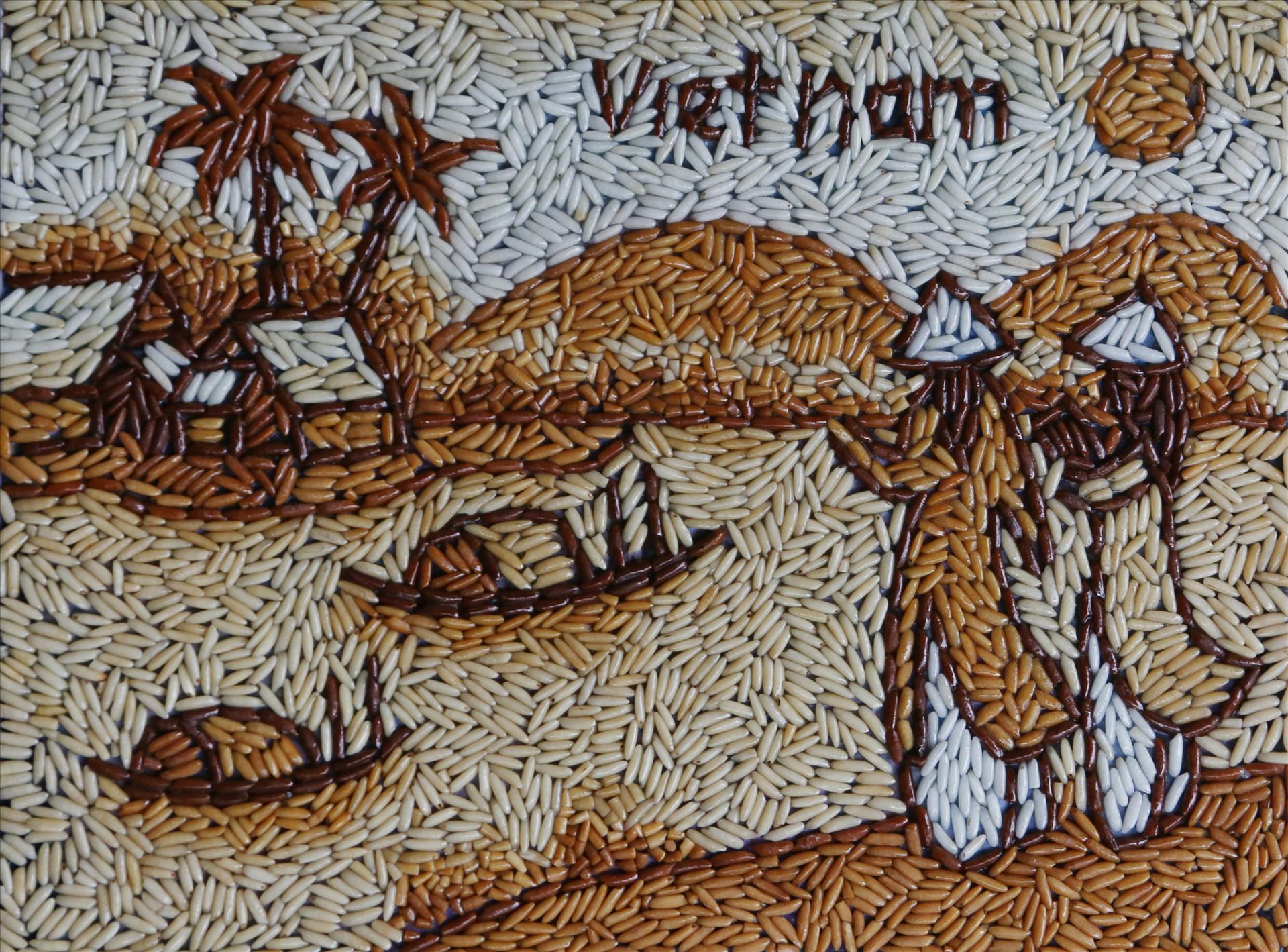 Hồn Việt trong những bức tranh gạo