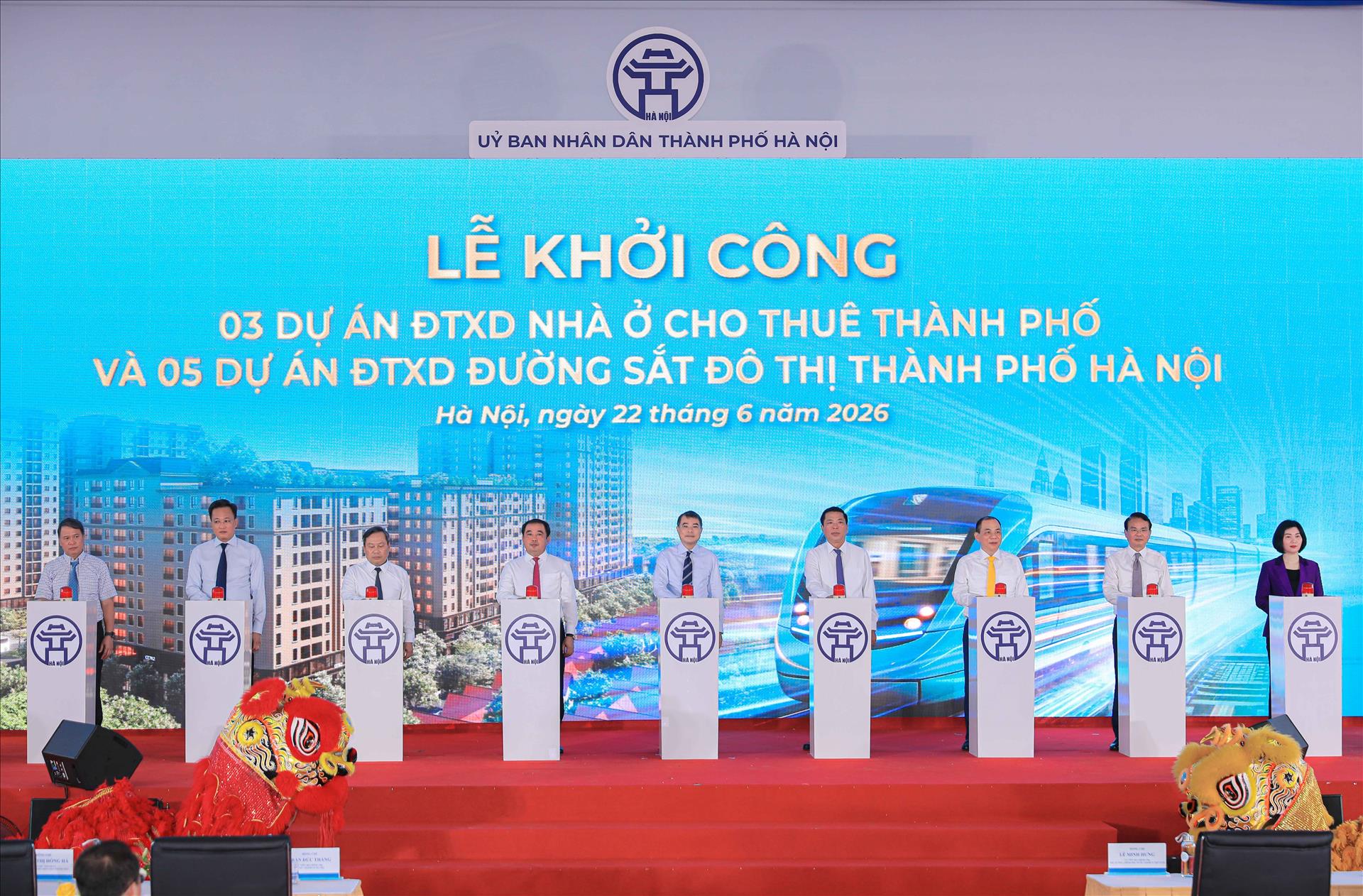 Le PM préside le lancement de grands projets de logements locatifs et de métro à Hanoï