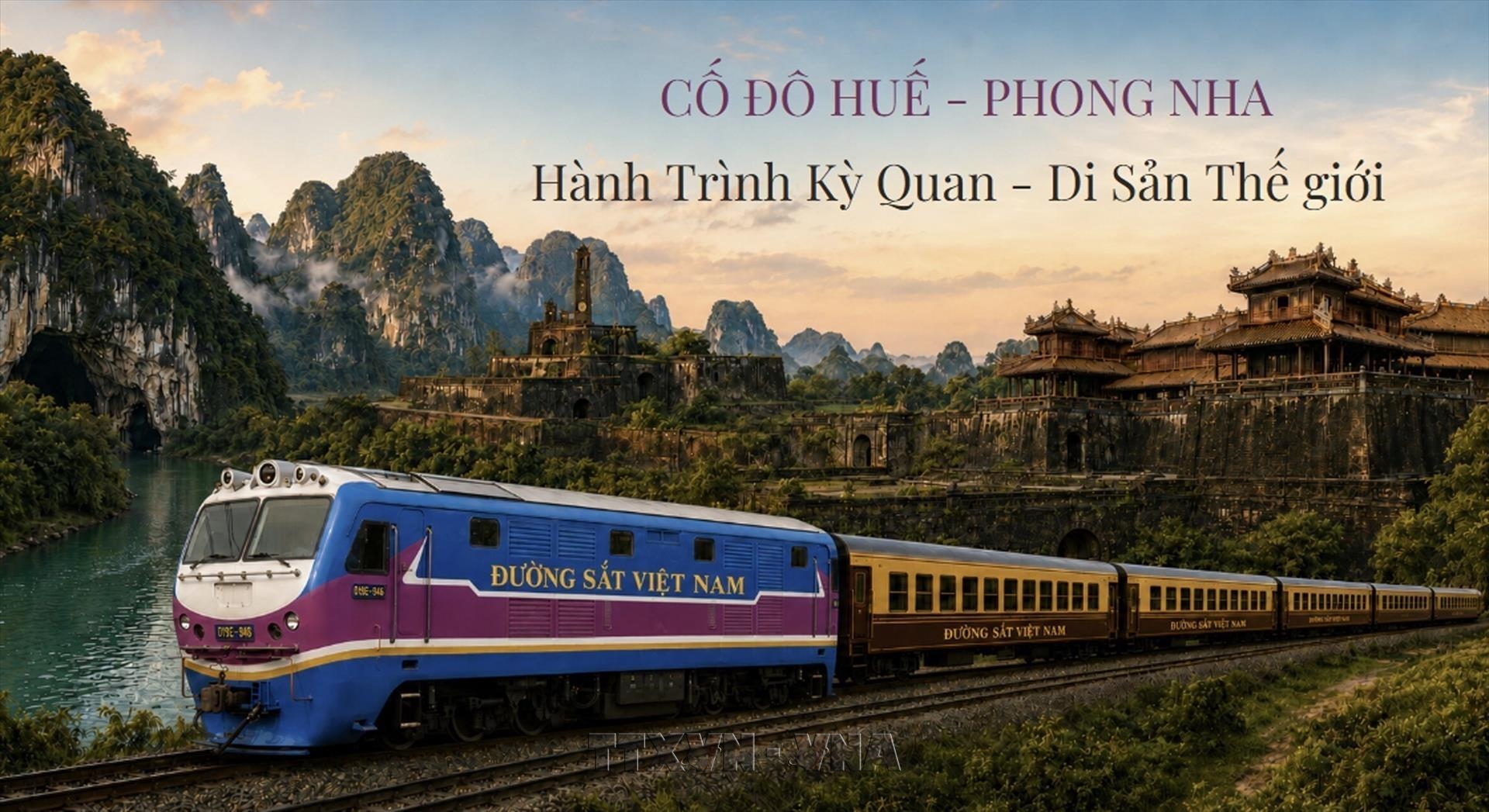 Đoàn tàu du lịch kết nối Huế với Phong Nha hoạt động từ tháng 9/2026