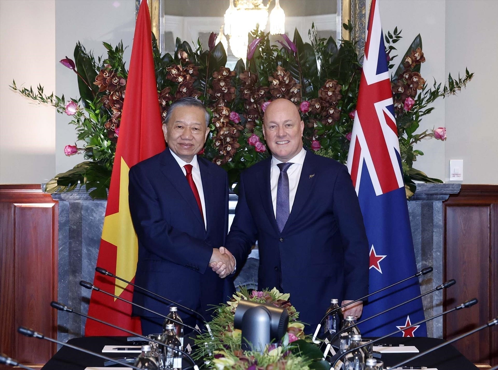 Top Vietnamese Leader Holds Talks with New Zealand Prime Minister