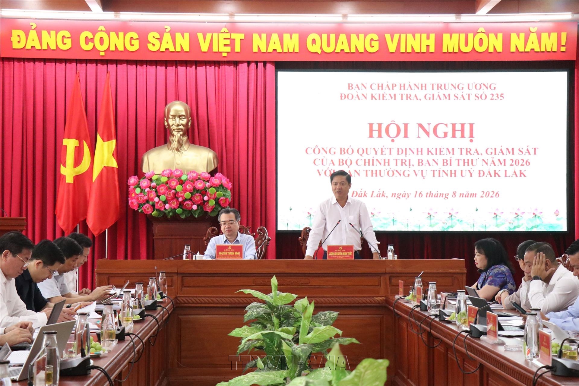 Kiểm tra, giám sát công tác cán bộ đối với Ban Thường vụ Tỉnh ủy Đắk Lắk