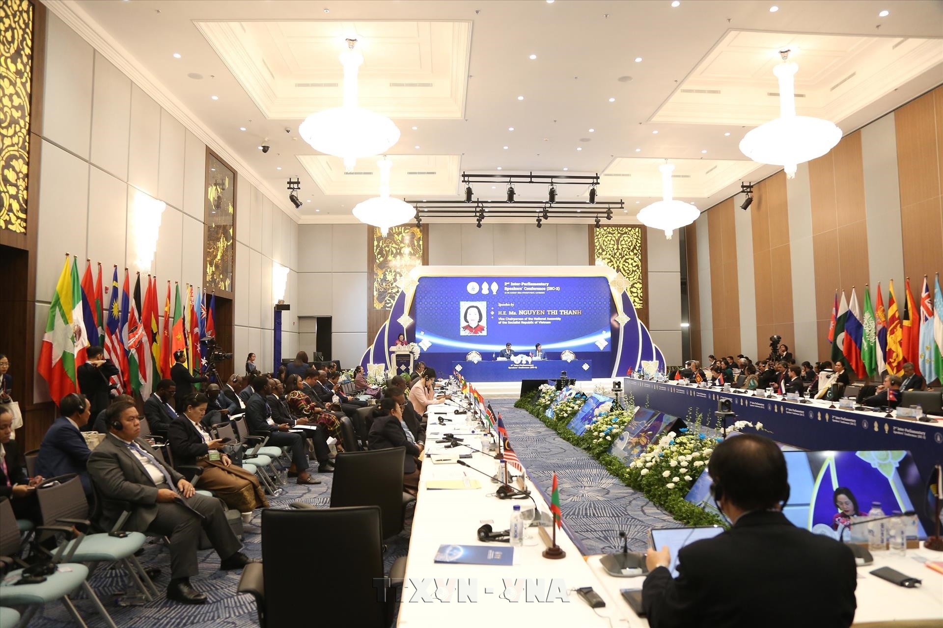 Phó Chủ tịch Quốc hội Nguyễn Thị Thanh phát biểu tại Hội nghị liên Nghị viện cấp Chủ tịch Quốc hội lần thứ hai (ISC-2)