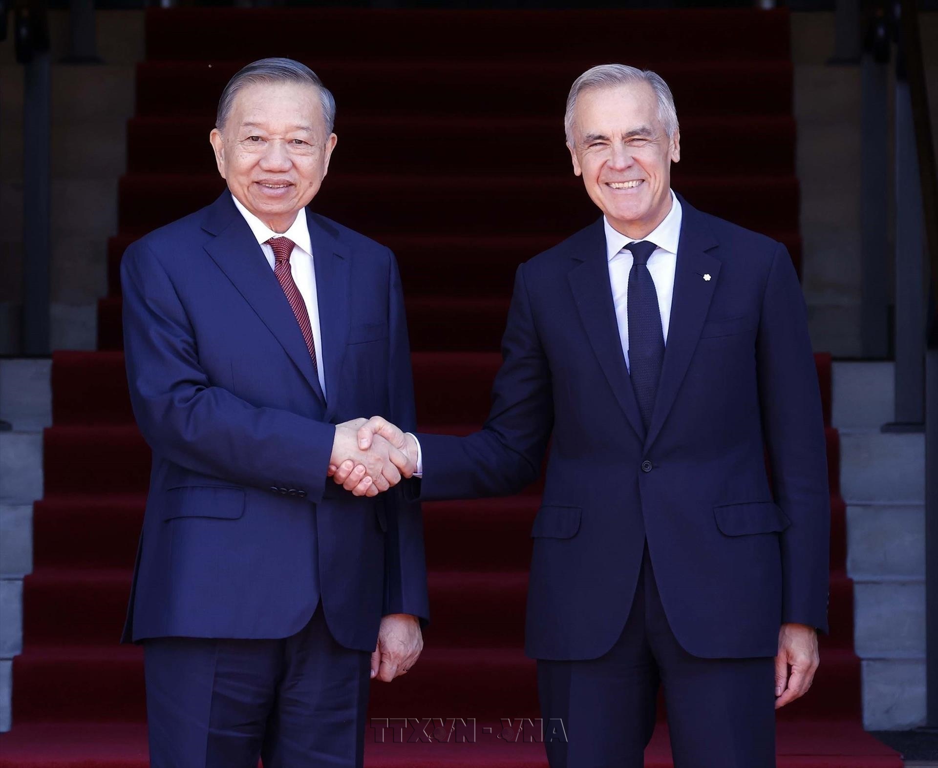 Tổng Bí thư, Chủ tịch nước Tô Lâm hội đàm với Thủ tướng Canada Mark Carney