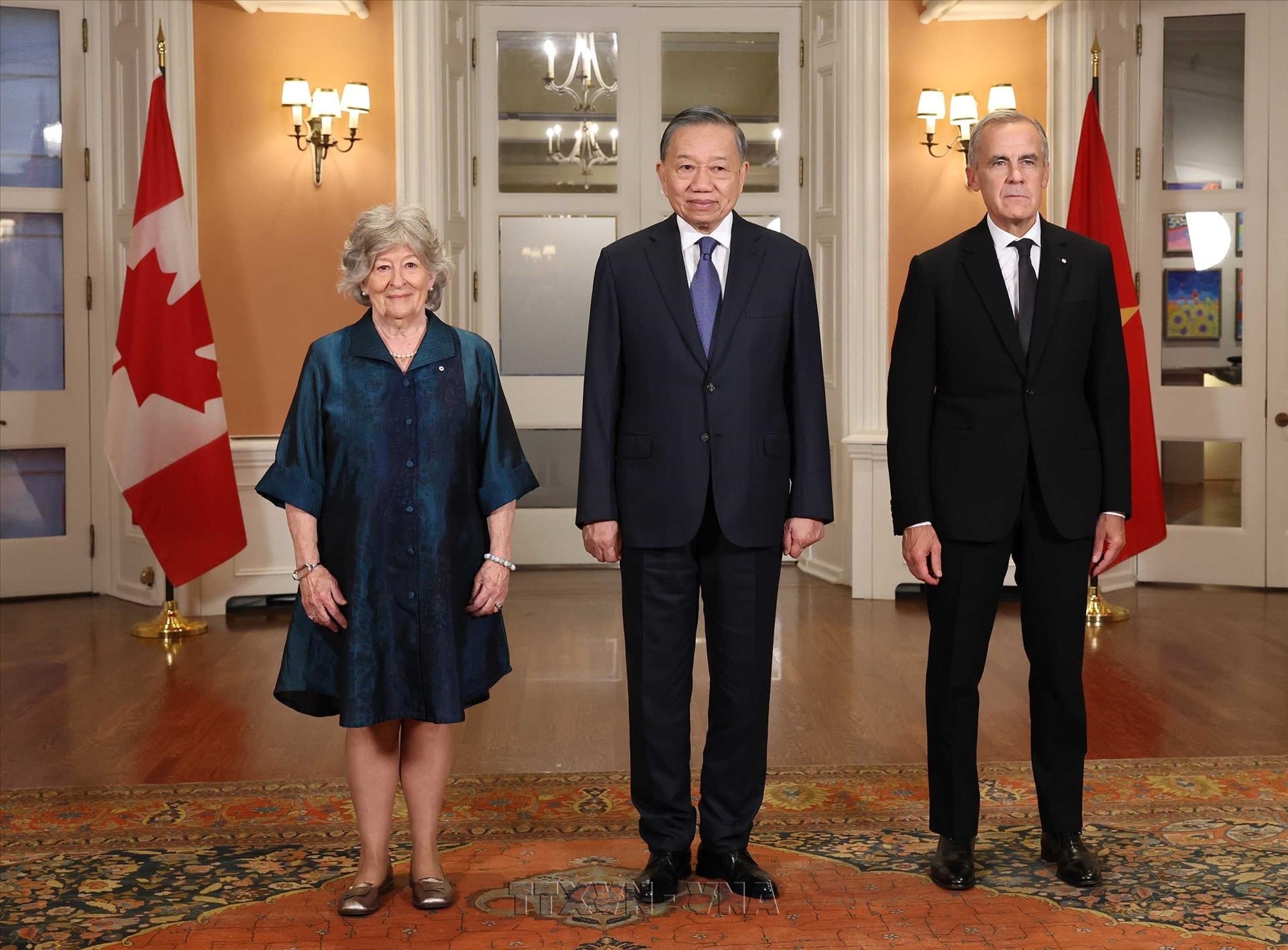 Toàn quyền Canada chủ trì chiêu đãi trọng thể Tổng Bí thư, Chủ tịch nước Tô Lâm