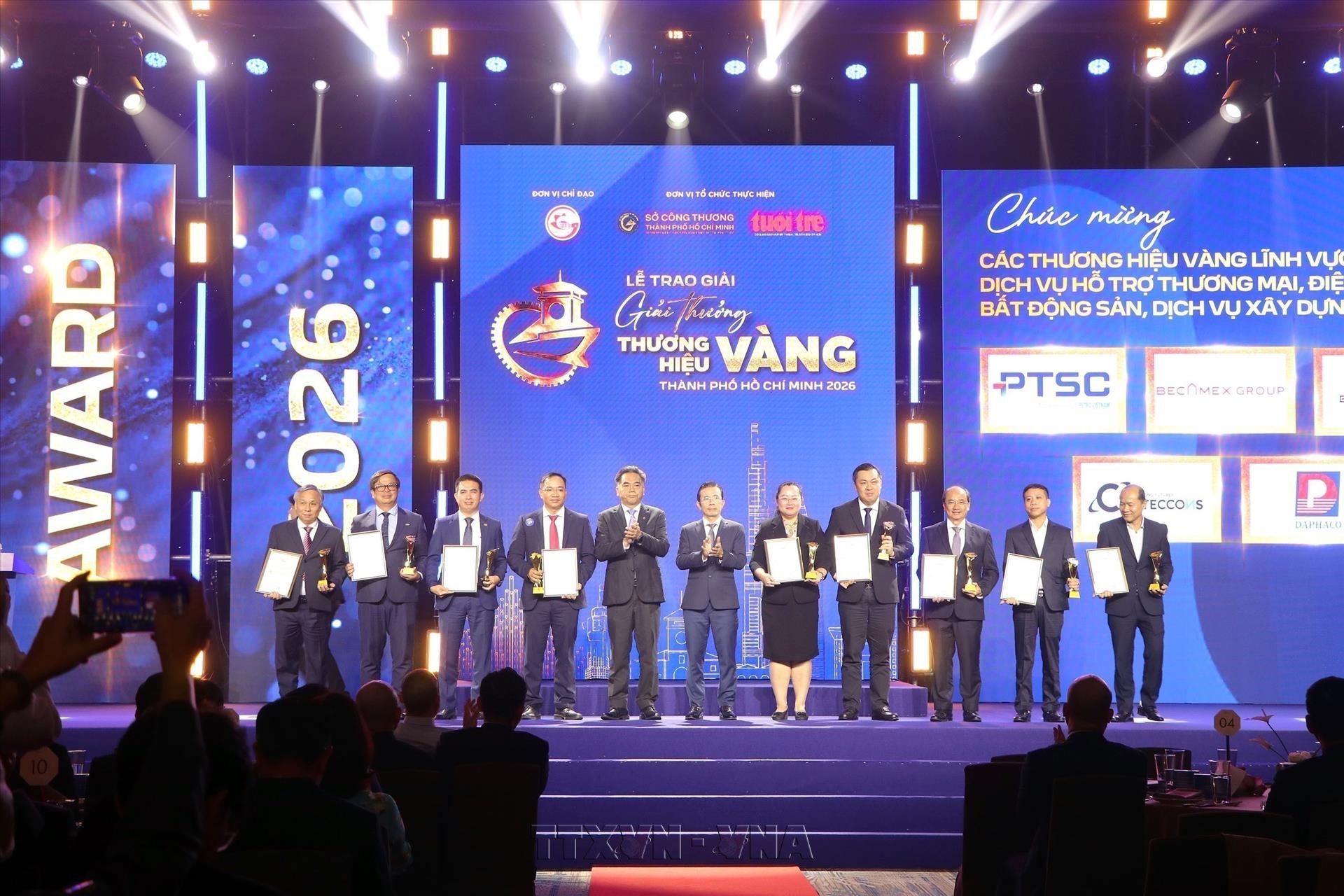 Lễ trao Giải thưởng Thương hiệu Vàng Thành phố Hồ Chí Minh năm 2026